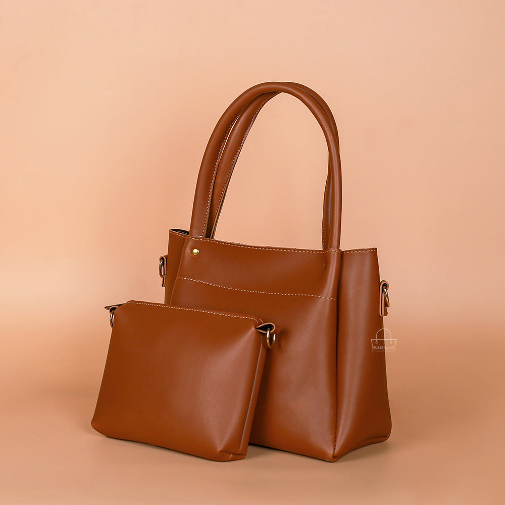 Cocoa 3-Pcs Brown Handbag